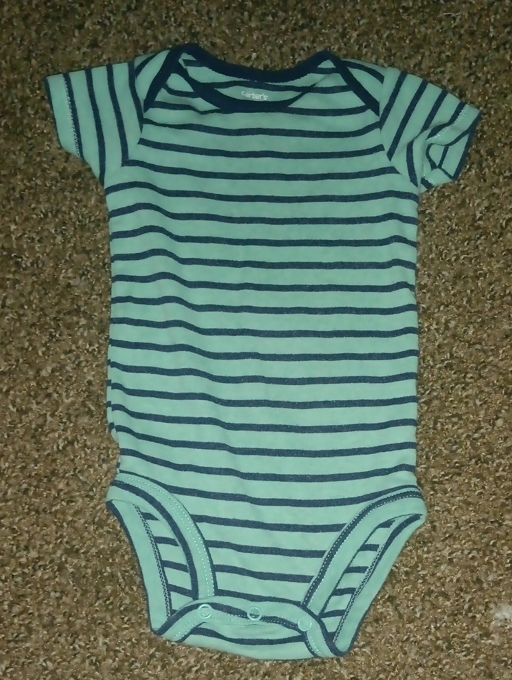 Carter's Navy and Light Blue Striped Baby Bodysuit